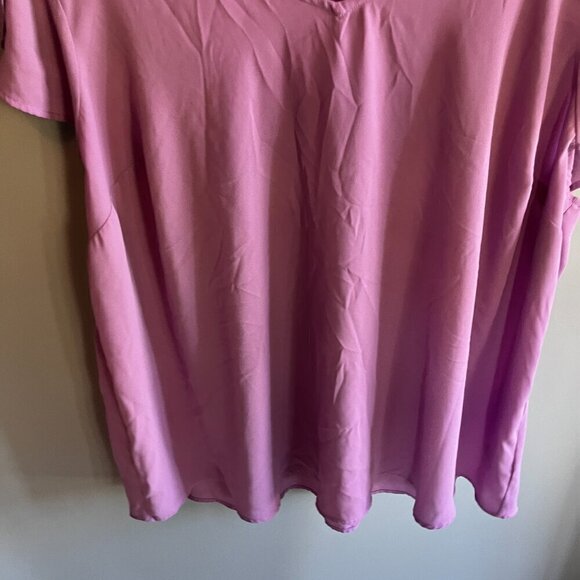 Torrid  Purple Blouse T-Shirt Flowy Size 3 Light Weight Business Casual Plus - Picture 5 of 8